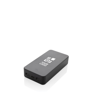 Powerbank ecológico de 20 000 mAh com 3 portas de carga