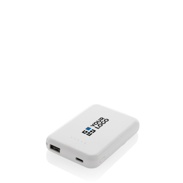 Powerbank sem fios magnético de plástico reciclado 5000 mAh