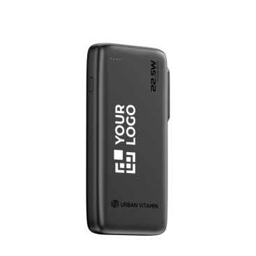 Powerbank com cabo retráctil e indicador de carga 10 000 mAh