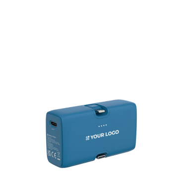 Powerbank de plástico reciclado com indicador de carga e 20 W