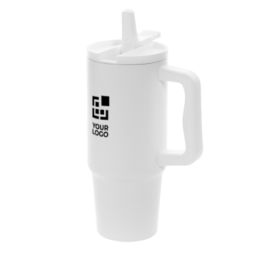 Copo de aço reciclado com bocal dobrável e tampa de rosca 900 ml
