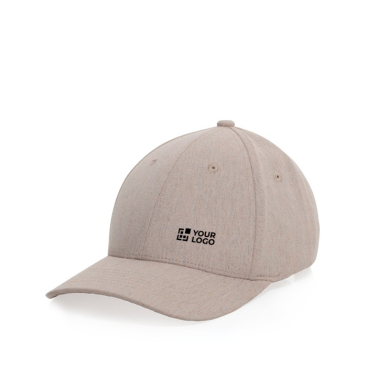 Boné de algodão reciclado com 6 painéis de tecido marmoreado 200 g/m2