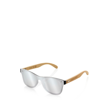 Óculos de sol ecológicos com hastes de bambu e lentes espelhadas UV400