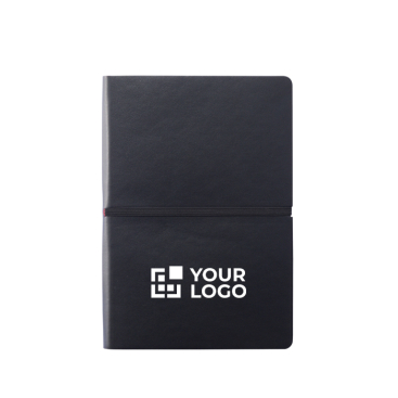 Caderno de capa mole em várias cores com logo vista principal