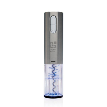 Saca-rolhas elétrico de aço inox, recarregável via USB
