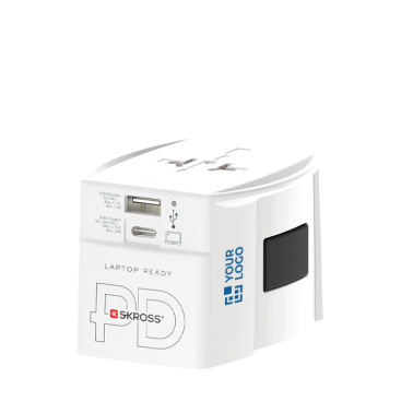 Adaptador de viagem mundial com 2 portas e cabo incluído Skross