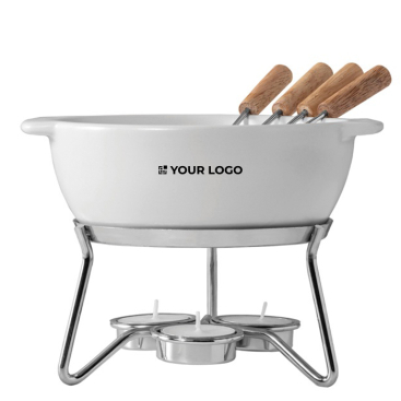 Fondue de queijo em cerâmica com aquecimento por velas 750 ml Boska