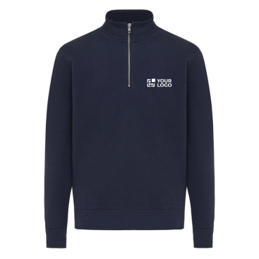 Camisola de meia abertura em algodão reciclado modern fit 300 g/m2 Iqoniq Elgon