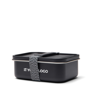 Lancheira de aço inoxidável reciclado com fita elástica 750 ml