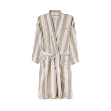 Saída de praia algodão reciclado tipo hammam com ajuste L/XL 200 g/m2