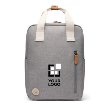 Mochila de viagem ecológica com compartimento lateral para garrafa