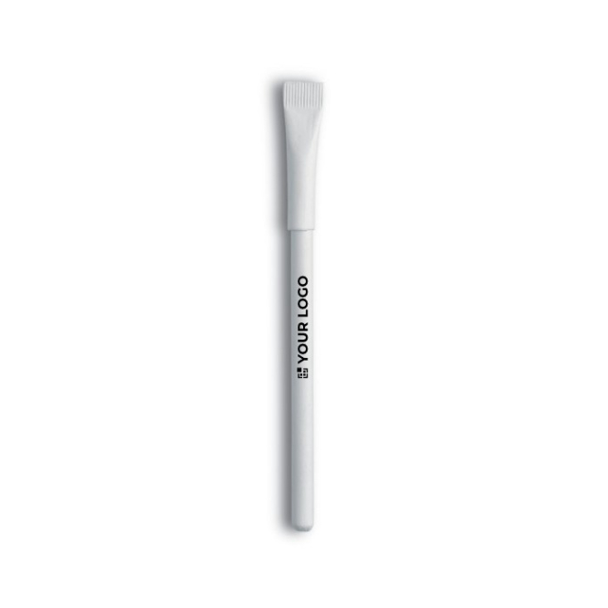 Elegante caneta de papel para empresas cor branco