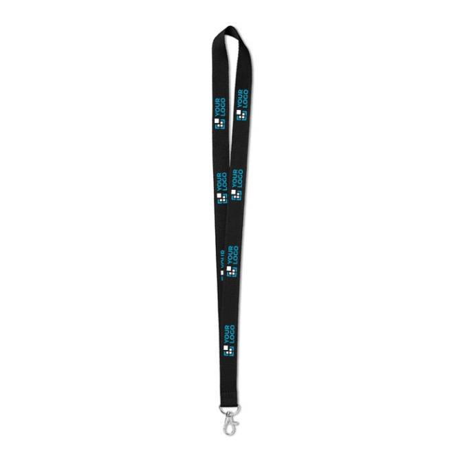 Lanyard personalizado barato (2cm) cor preto