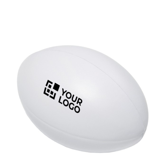 Bola de rugby anti-stress para publicidade vista principal