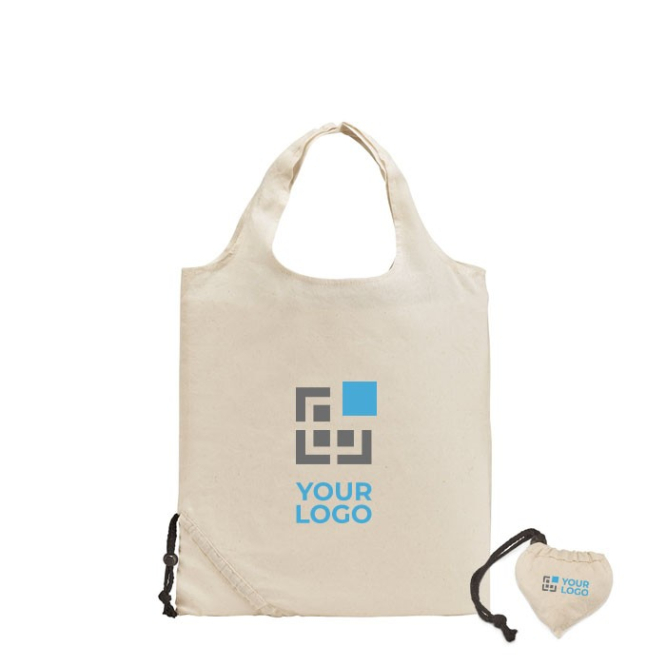 Saco dobrável personalizado de algodão vista principal
