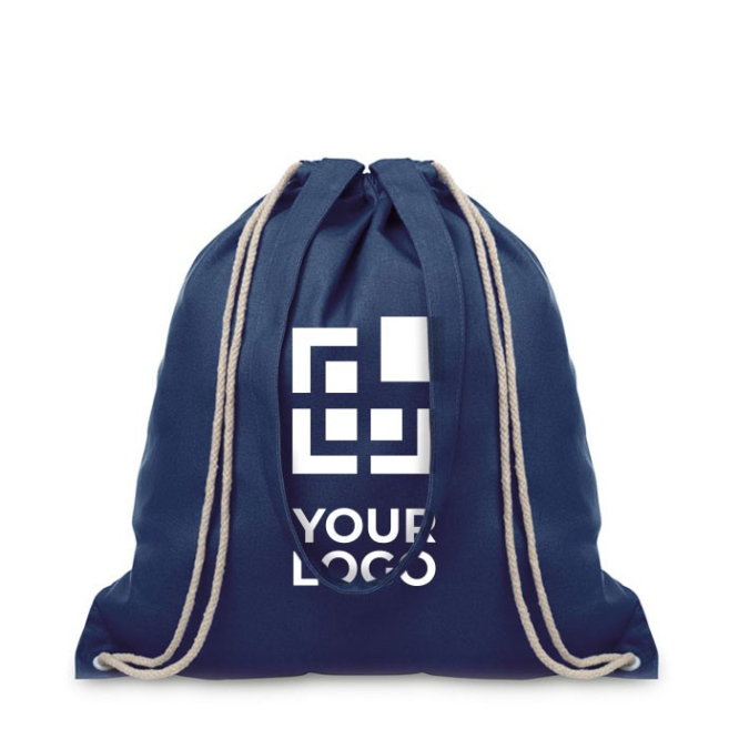 Mochilas publicitárias de cordas e com cores cor preto