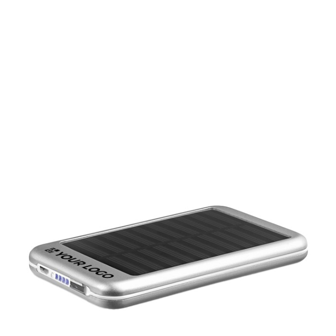 Powerbank promocional solar 4000 mAh cor preto
