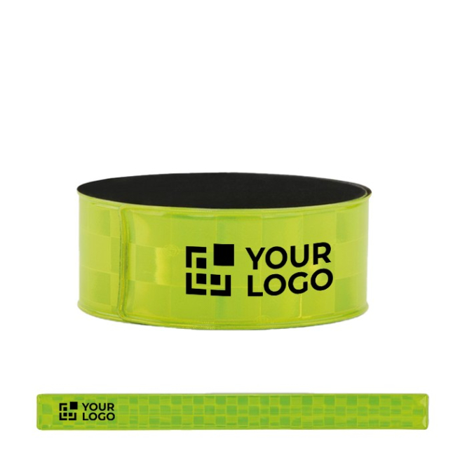 Pulseiras refletoras personalizadas em PVC vista principal