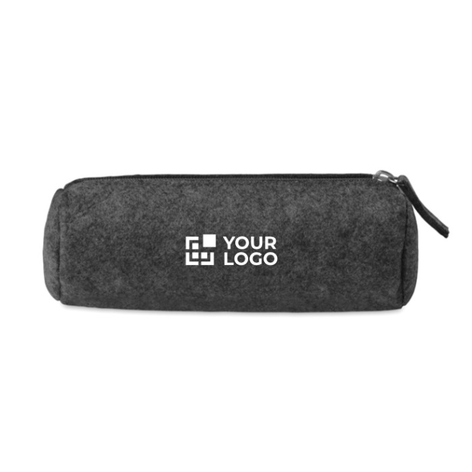 Porta-lápis personalizados de tecido cor cinzento