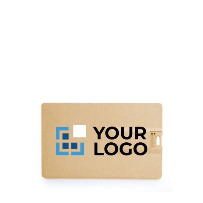 Cartão usb ecológico para personalizar cor madeira clara
