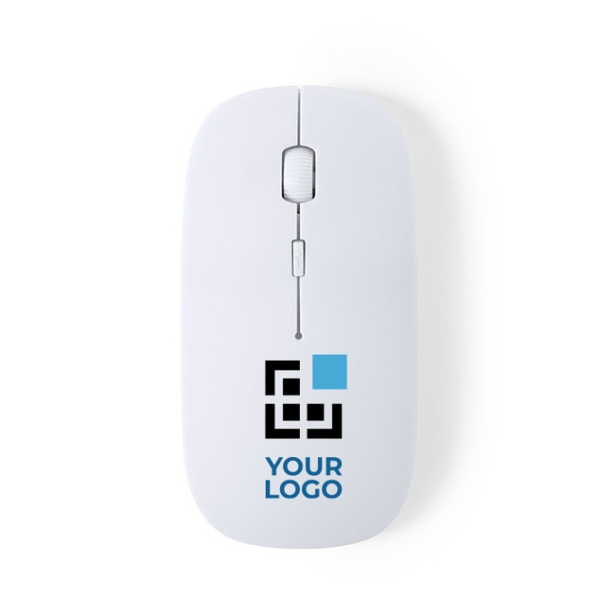 Rato personalizado antibacteriano sem fio cor branco