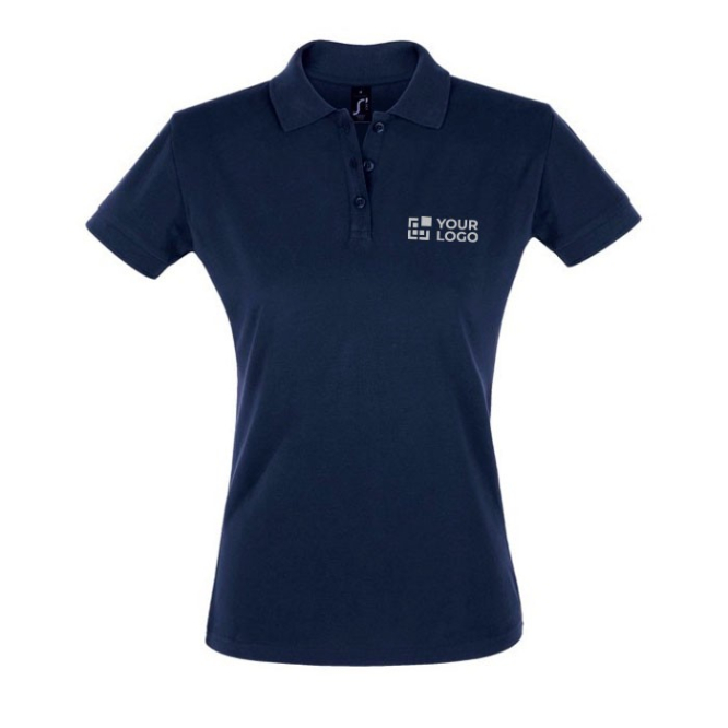 Polo de mulher personalizado em 100% algodão vista principal