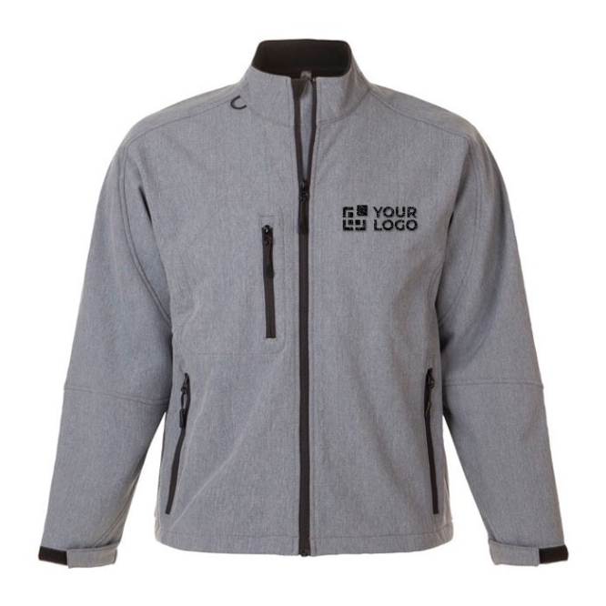 Casaco em softshell para estampar com logo vista principal