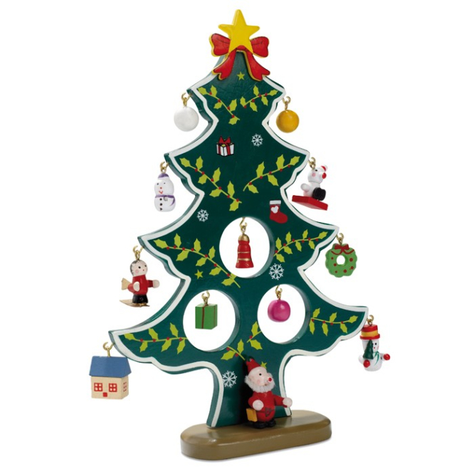 Árvore de natal em madeira para merchandising