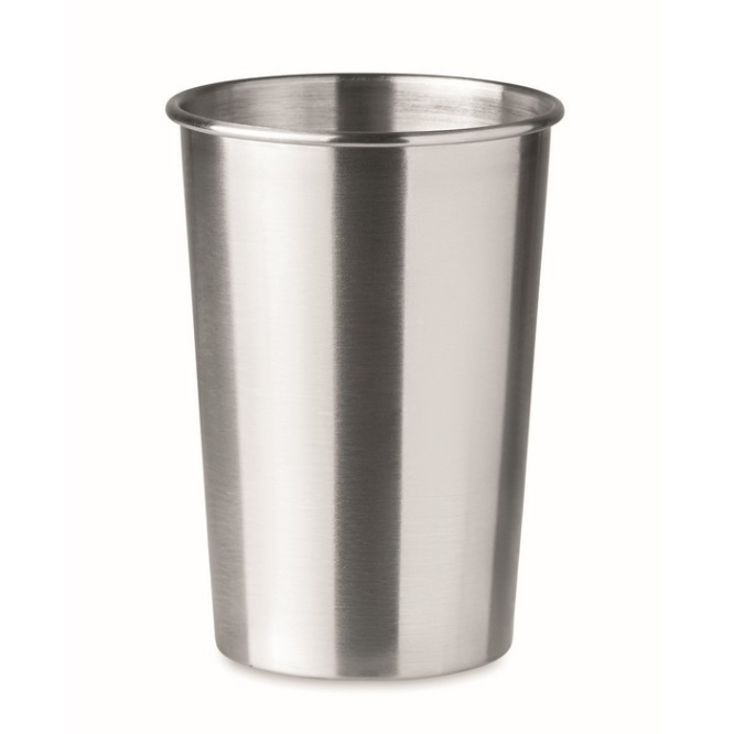 Copo de aço inoxidável cor prateado mate