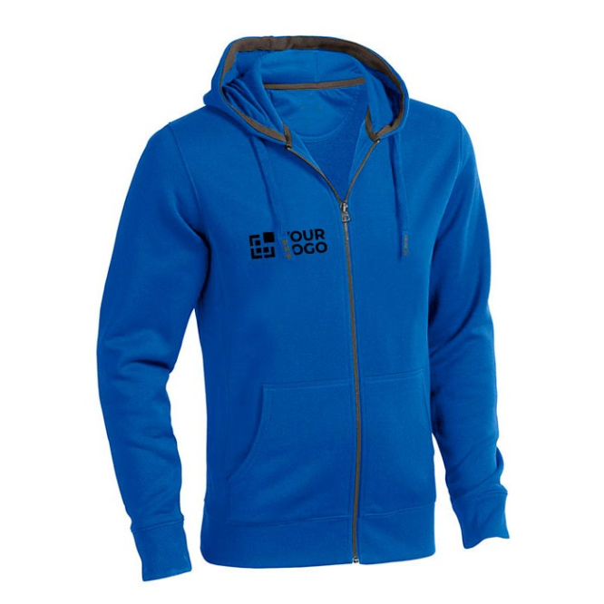 Sweatshirt com capuz e fecho 300 g/m2 vista principal