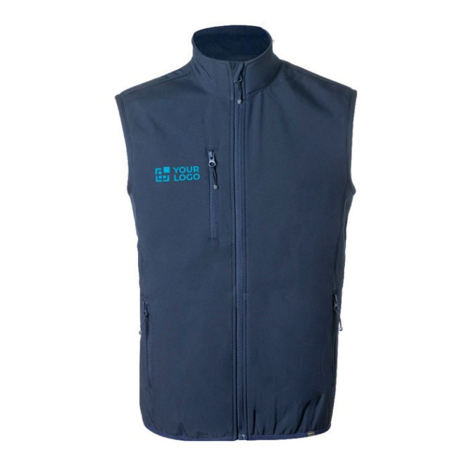 Colete softshell reciclado 300 g/ m2 cor azul-marinho