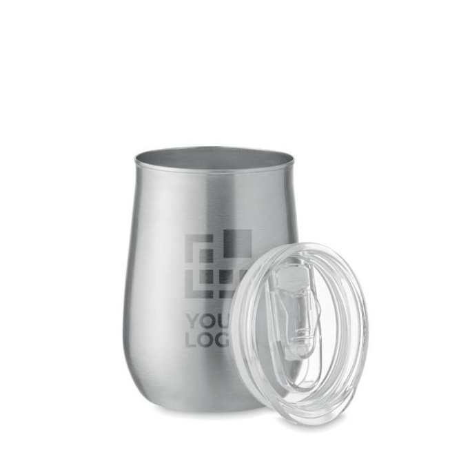 Copo de aço inoxidável reciclado com tampa deslizante 500ml