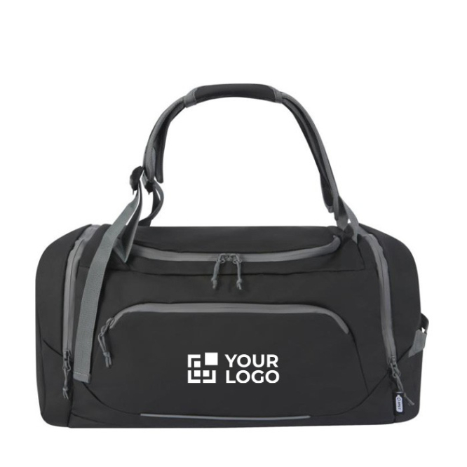 Mochila desportiva reciclada hidrorresistente, vários bolsos