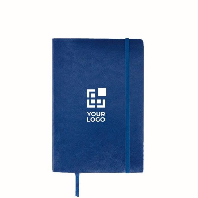 Caderno de PU reciclado com fita marcadora e bolso interior A5