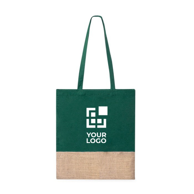 Saco de 100% algodão em cores com base de juta 120g/m2