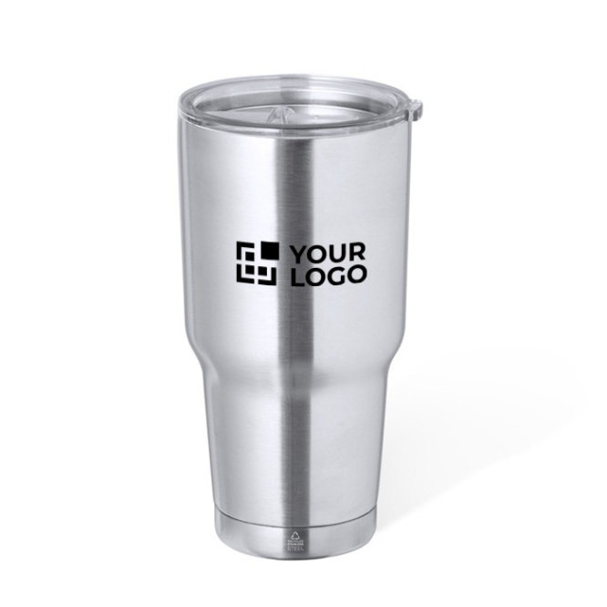 Copo de aço inoxidável de parede dupla com doseador 800ml