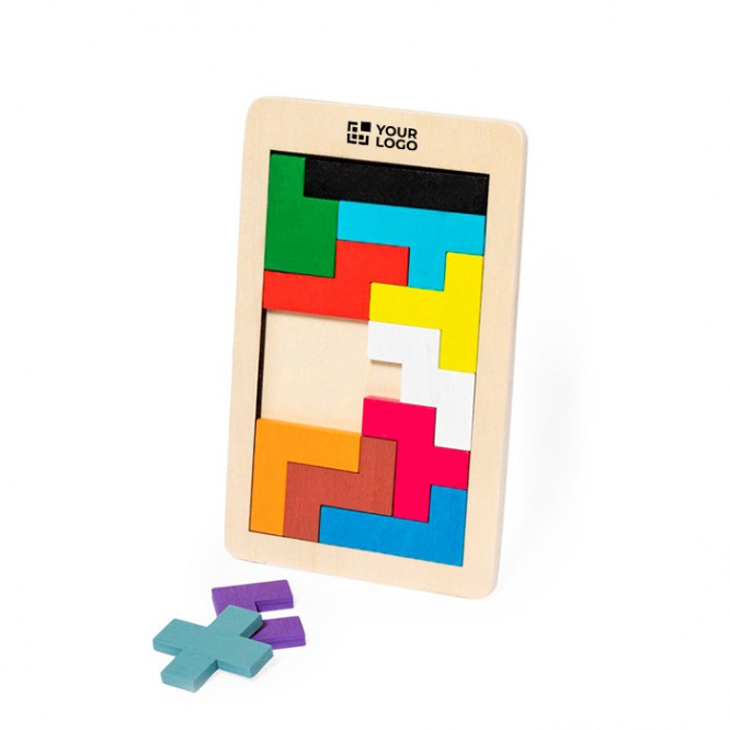 Jogo de habilidade com várias formas e cores de 12 peças