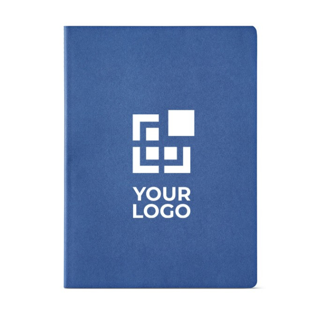 Caderno de cartão reciclado com lombada cosida A4 folhas linhas