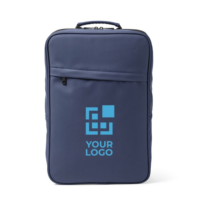 Mochila para PC de couro sintético com encosto acolchoado 15,6''