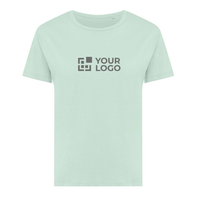 T-shirt de mulher de algodão reciclado slim fit 160 g/m2 Iqoniq cor verde-claro vista principal