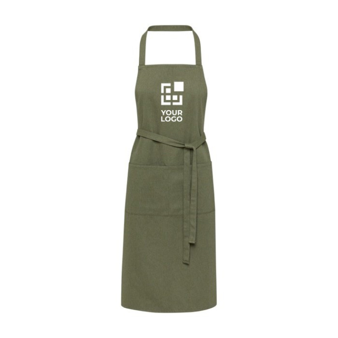Avental de materiais reciclados com dois bolsos 240 g/m2