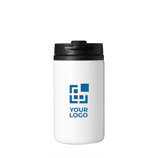 Copo térmico de aço inoxidável reciclado com tampa giratória 300ml