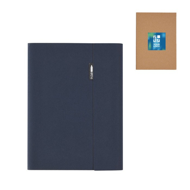 Pastas de poliéster reciclado, porta-cartões e suporte de telemóvel