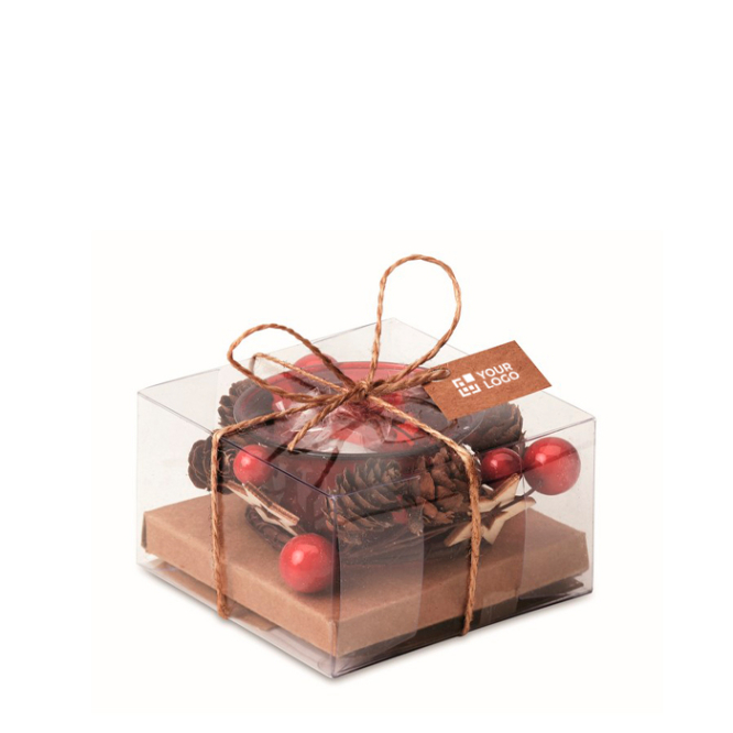 Porta-velas alusivo ao Natal para brindes vista principal