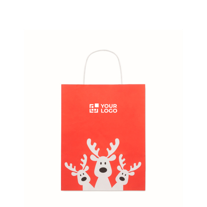 Saco-oferta natalício de papel em tamanho pequeno feito na UE