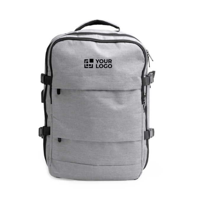 Mochila de rPET com porta USB e bolso para portátil 17,3