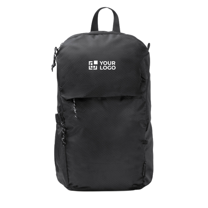 Mochila ecológica repelente à água com bolsos e fecho de correr 9''