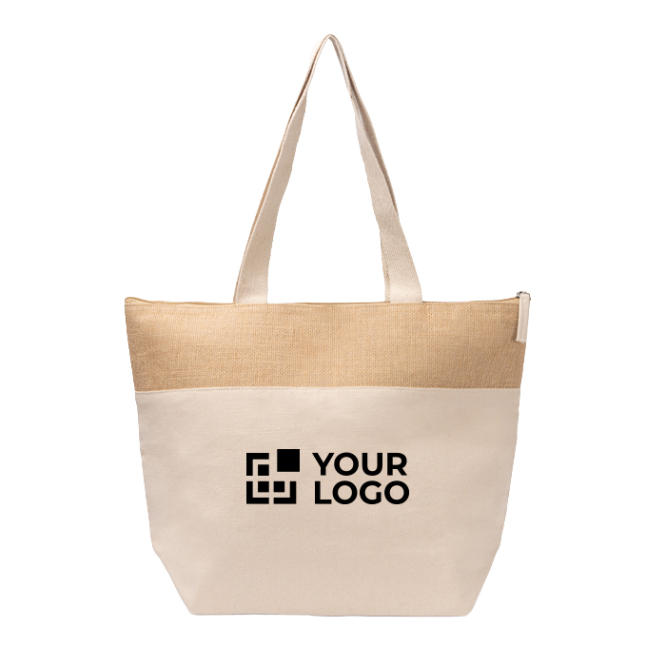 Saco térmico de algodão e juta com interior isotérmico 280 g/m2