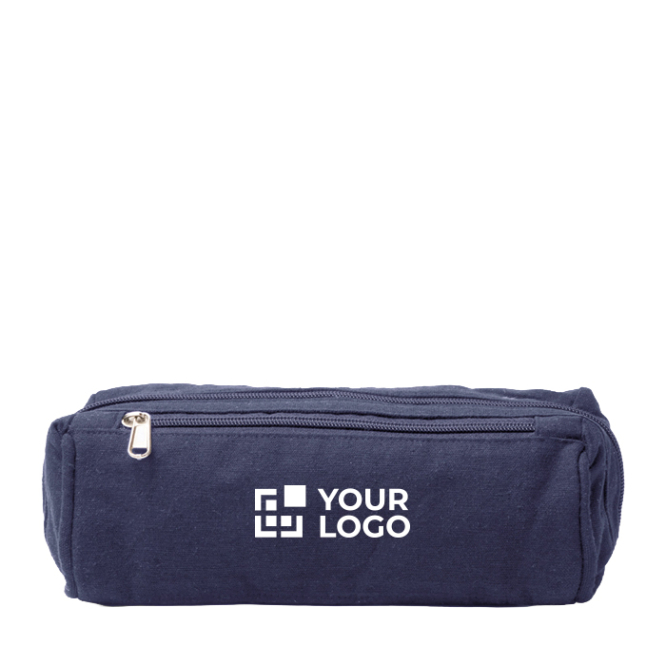 Necessaire de algodão reciclado com bolso exterior 300 g/m²