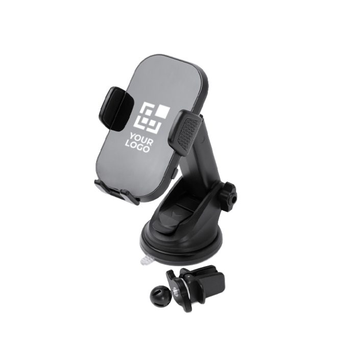 Suporte de carro para smartphone com carregador sem fios 15W ajustável